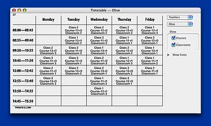 timetable